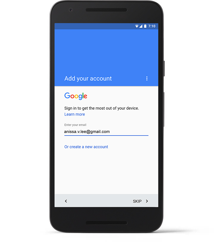 Manage your google account